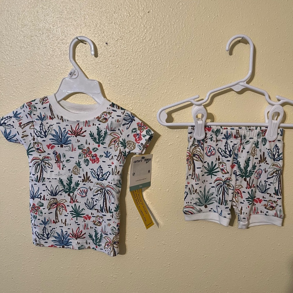 Carter's White and Multicolor Kids Matching Set
